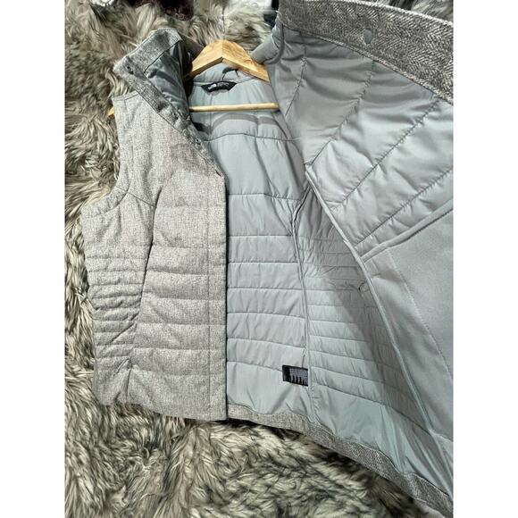 The North Face Grey Quilted Snap Button‎ Vest Women's Size Xl - Picture 4 of 6
